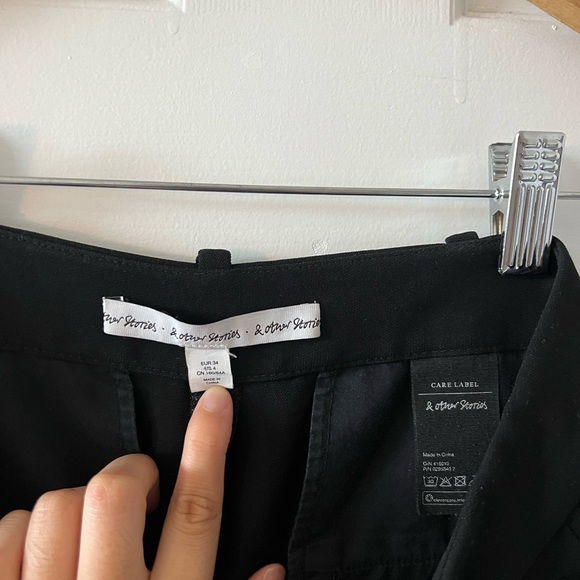 & Other Stories Black Pleated Trousers - Picture 6 of 7